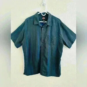 Harley Davidson Tire Track Button Up Stripes Short Sleeves Shirt Size 2XL